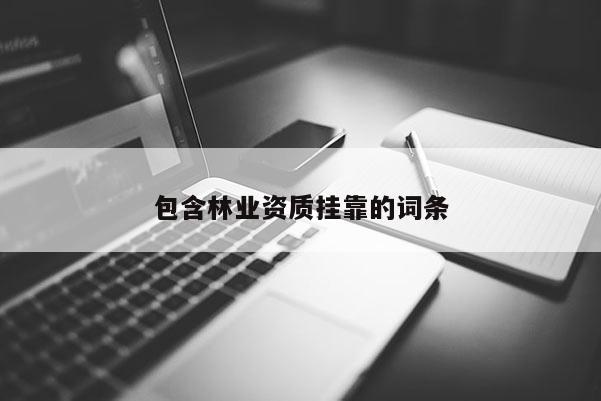 包含林业资质挂靠的词条