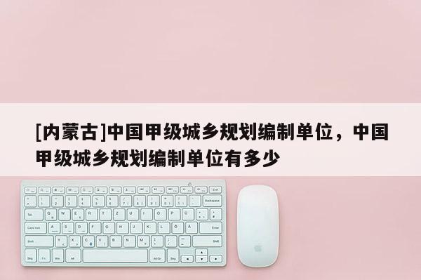 [内蒙古]中国甲级城乡规划编制单位，中国甲级城乡规划编制单位有多少
