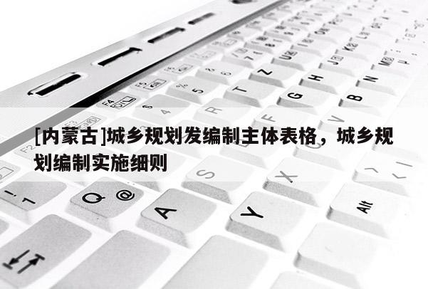 [内蒙古]城乡规划发编制主体表格，城乡规划编制实施细则