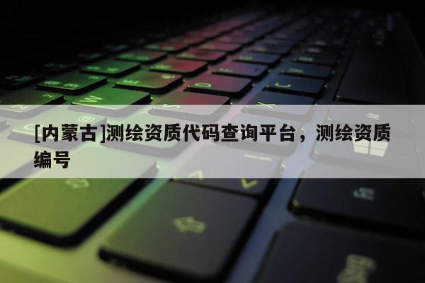 [内蒙古]测绘资质代码查询平台，测绘资质编号