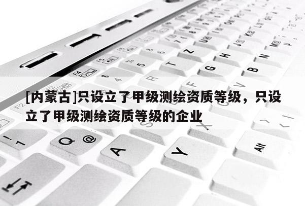 [内蒙古]只设立了甲级测绘资质等级，只设立了甲级测绘资质等级的企业