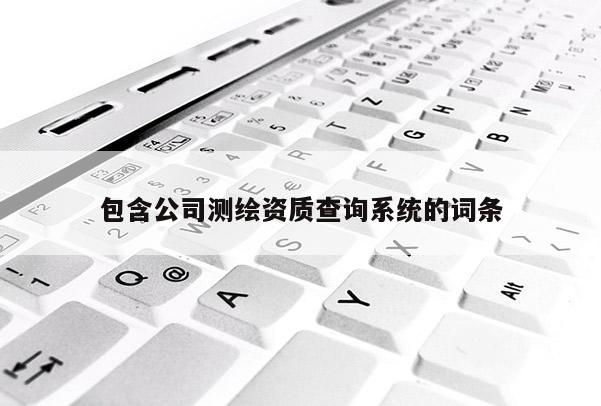 包含公司测绘资质查询系统的词条