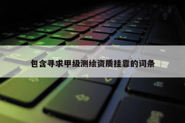 包含寻求甲级测绘资质挂靠的词条
