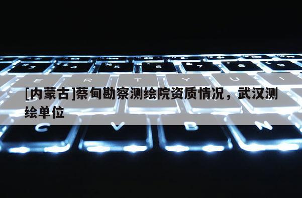 [内蒙古]蔡甸勘察测绘院资质情况，武汉测绘单位