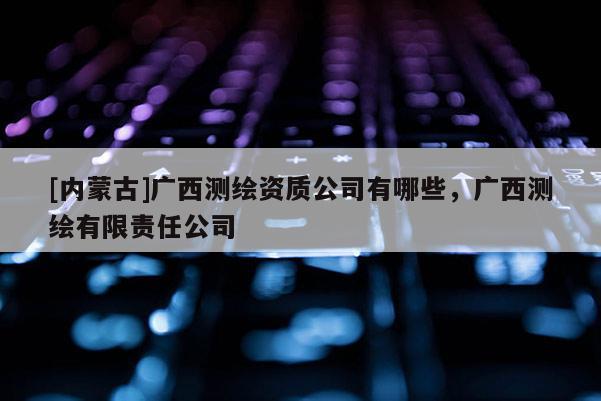 [内蒙古]广西测绘资质公司有哪些，广西测绘有限责任公司